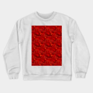 pattern of red bubbles with gold stars Crewneck Sweatshirt